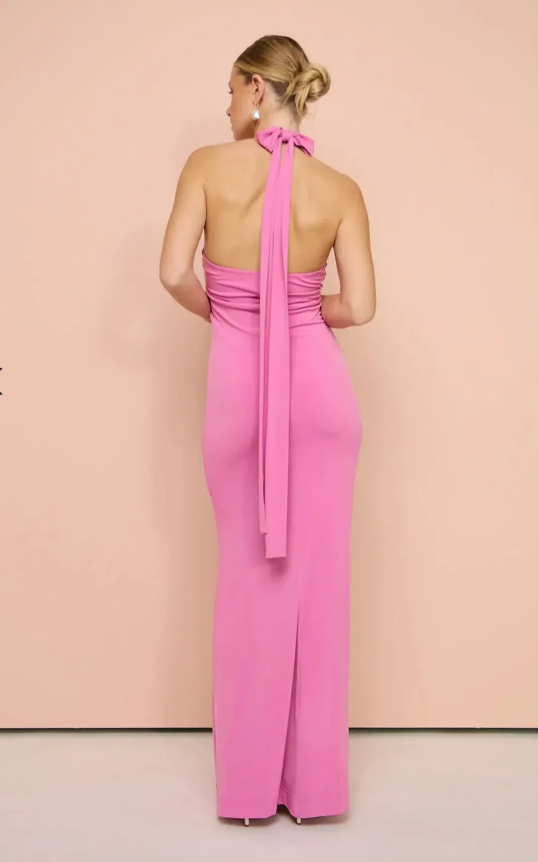 Sofia the Label Wildflower Halter Gown in Pink Size 6 for rent on The Volte - main image