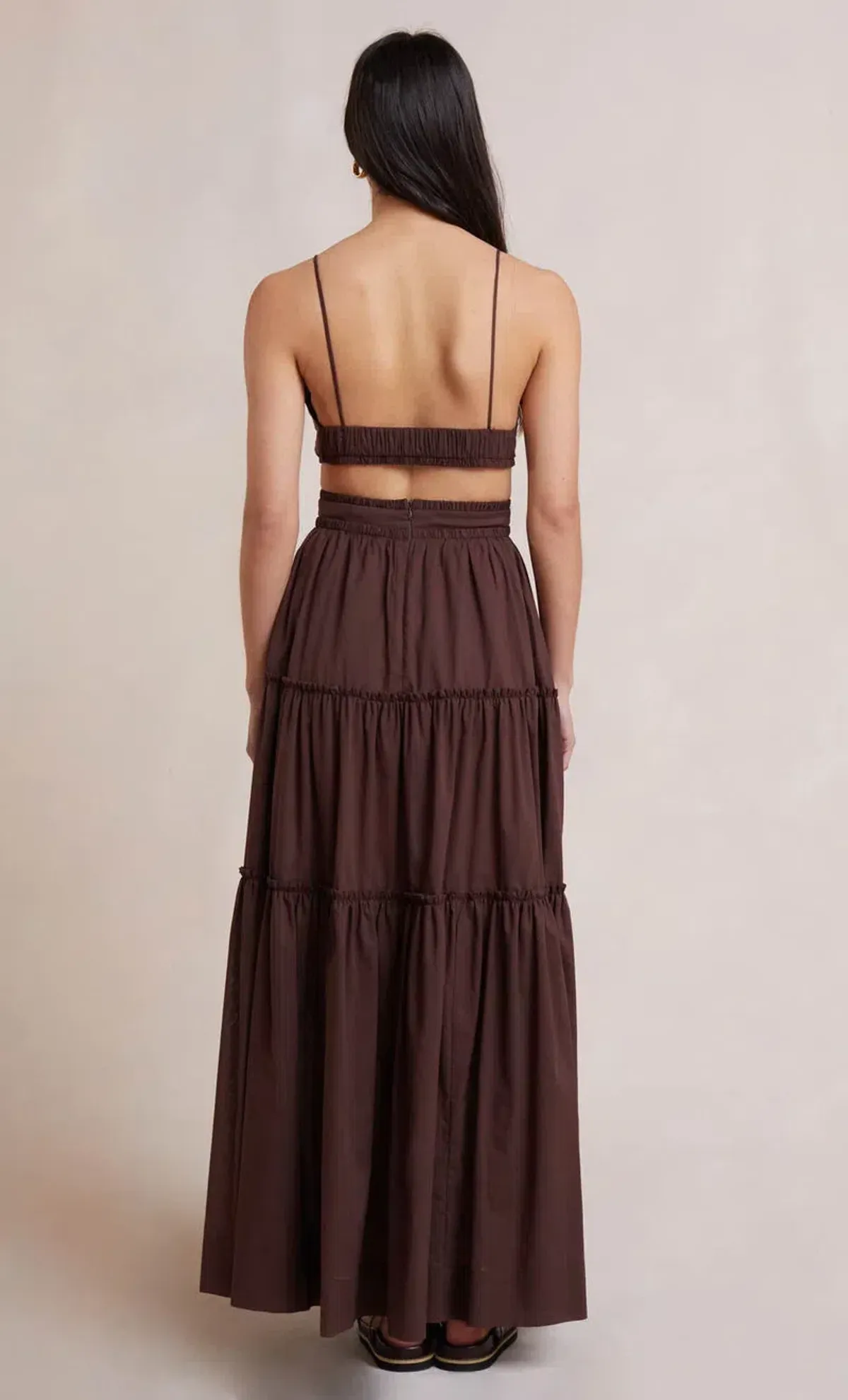 Bec & Bridge Carla V Maxi Dress Brown Size 12 - Image 2