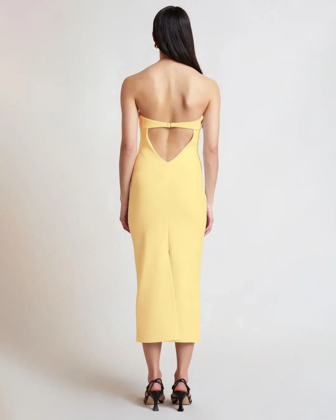 Bec & Bridge Noa Midi Dress Honey Yellow Size 8 for rent on The Volte - main image