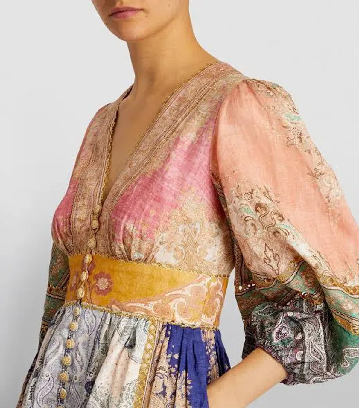 Zimmermann Anneke Lantern Mini Dress Multi Size 1 / AU 10 - Image 3