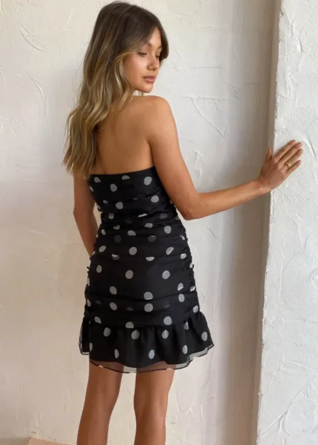 Sir the Label Margot Strapless Mini Dress Print Size 6 for rent on The Volte - main image