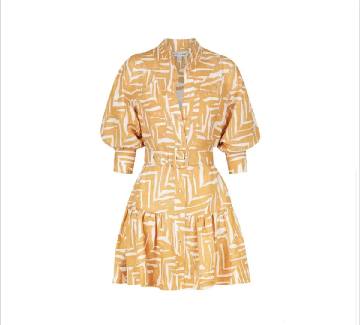 Shona Joy Imani Linen Dress Print Size 12 - Image 2