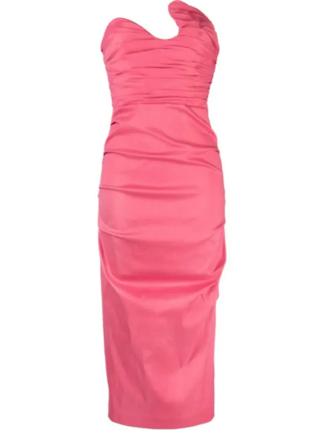 Rachel Gilbert Cheri Midi Dress Rose Size 8 for rent on The Volte - main image