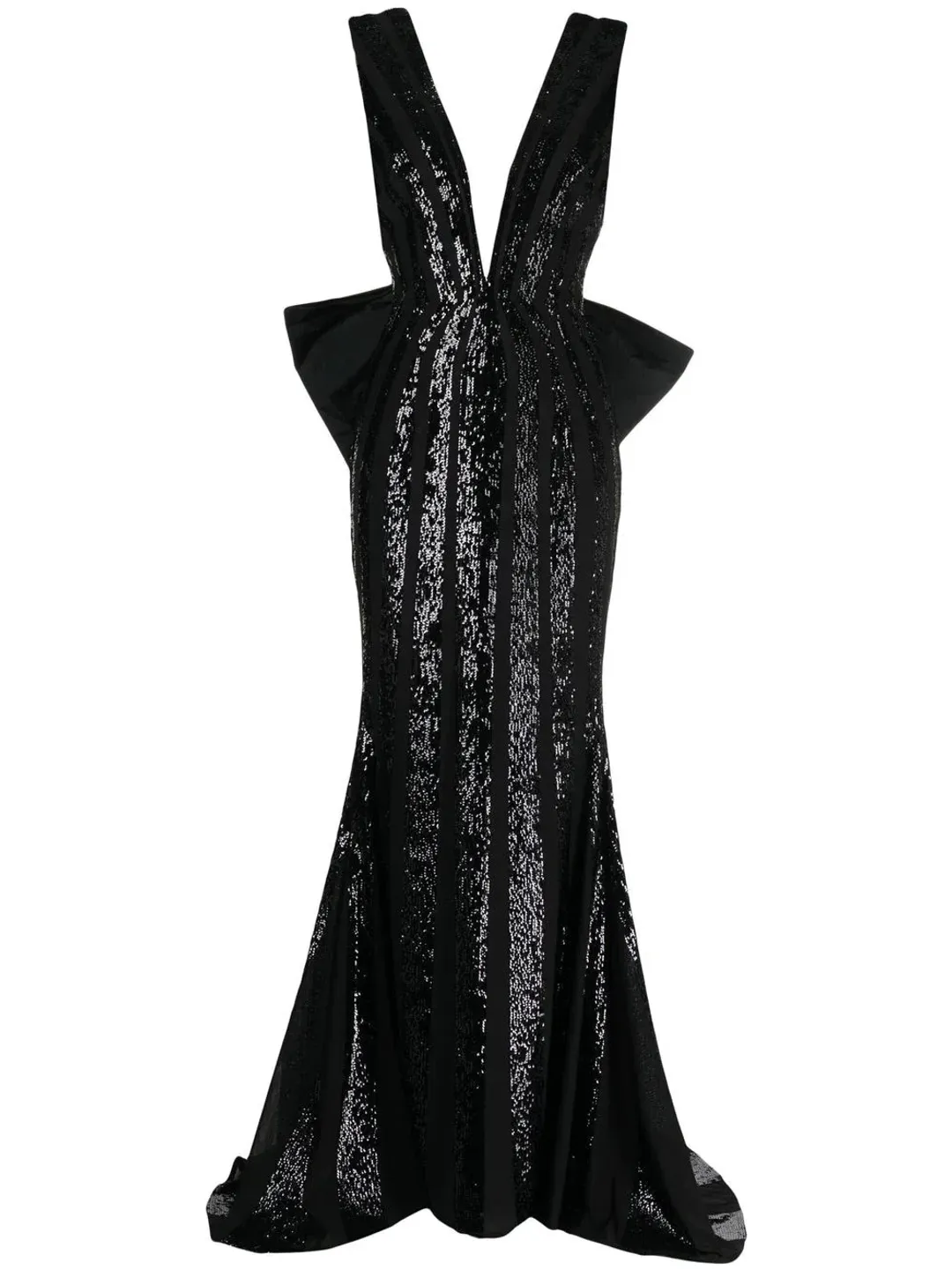 Rebecca Vallance Davina Bow-detailed Gown Black Size 14 for rent on The Volte - main image