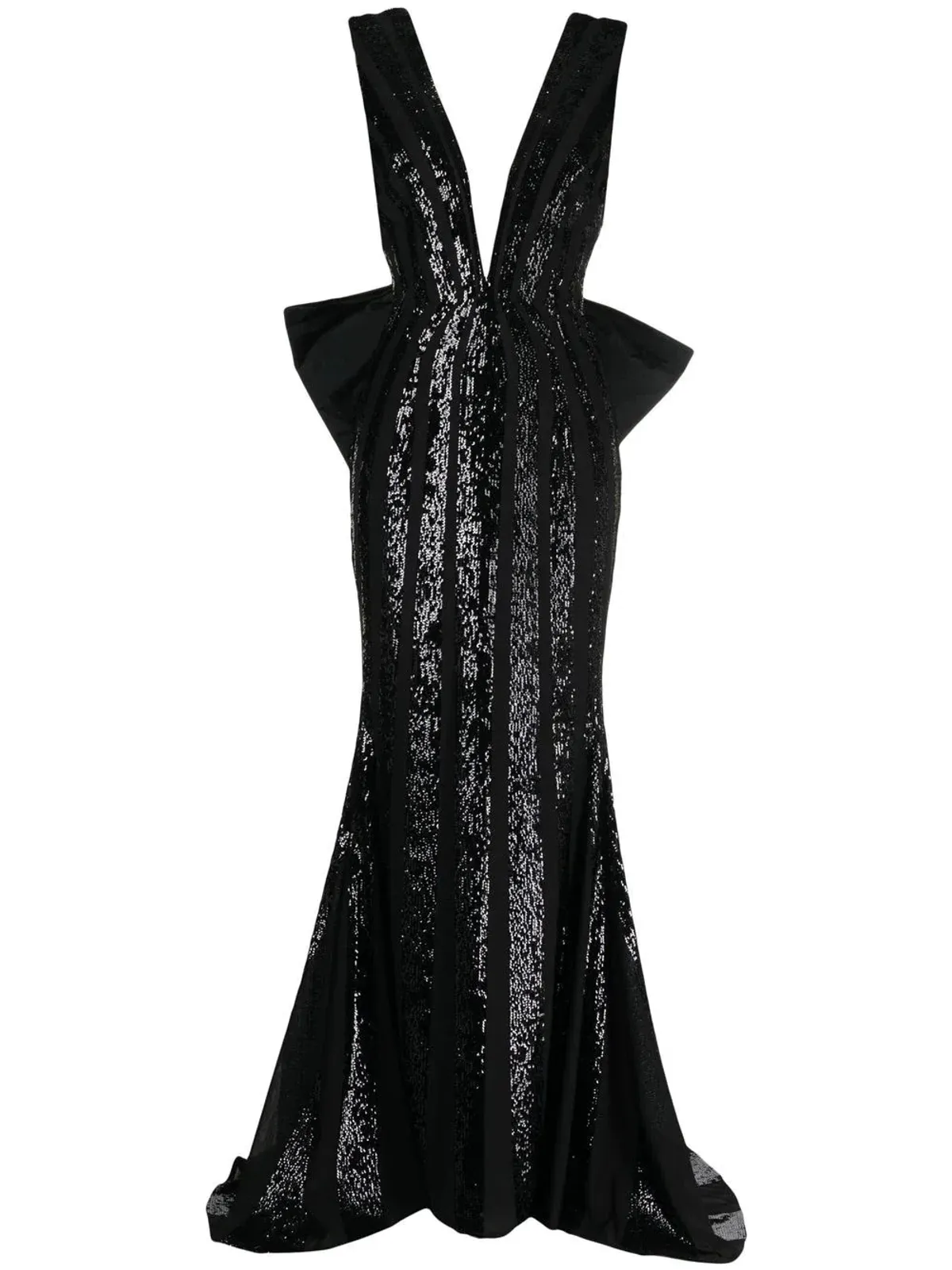 Rebecca Vallance Davina Bow-detailed Gown Black Size 14 - Image 3