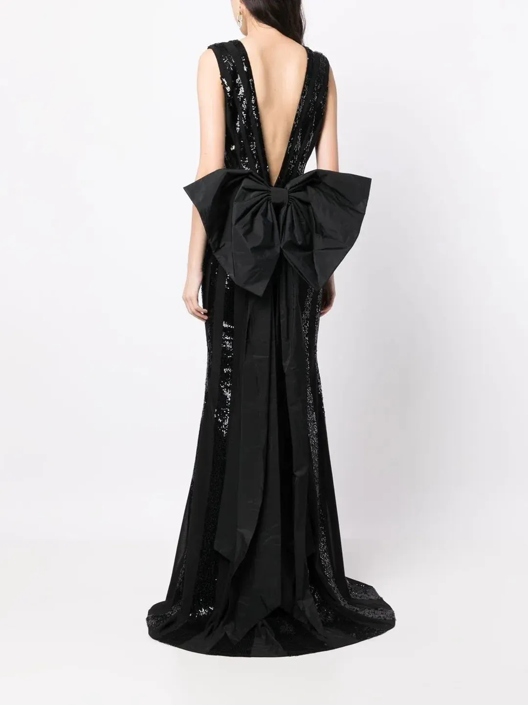 Rebecca Vallance Davina Bow-detailed Gown Black Size 14 for rent on The Volte - main image