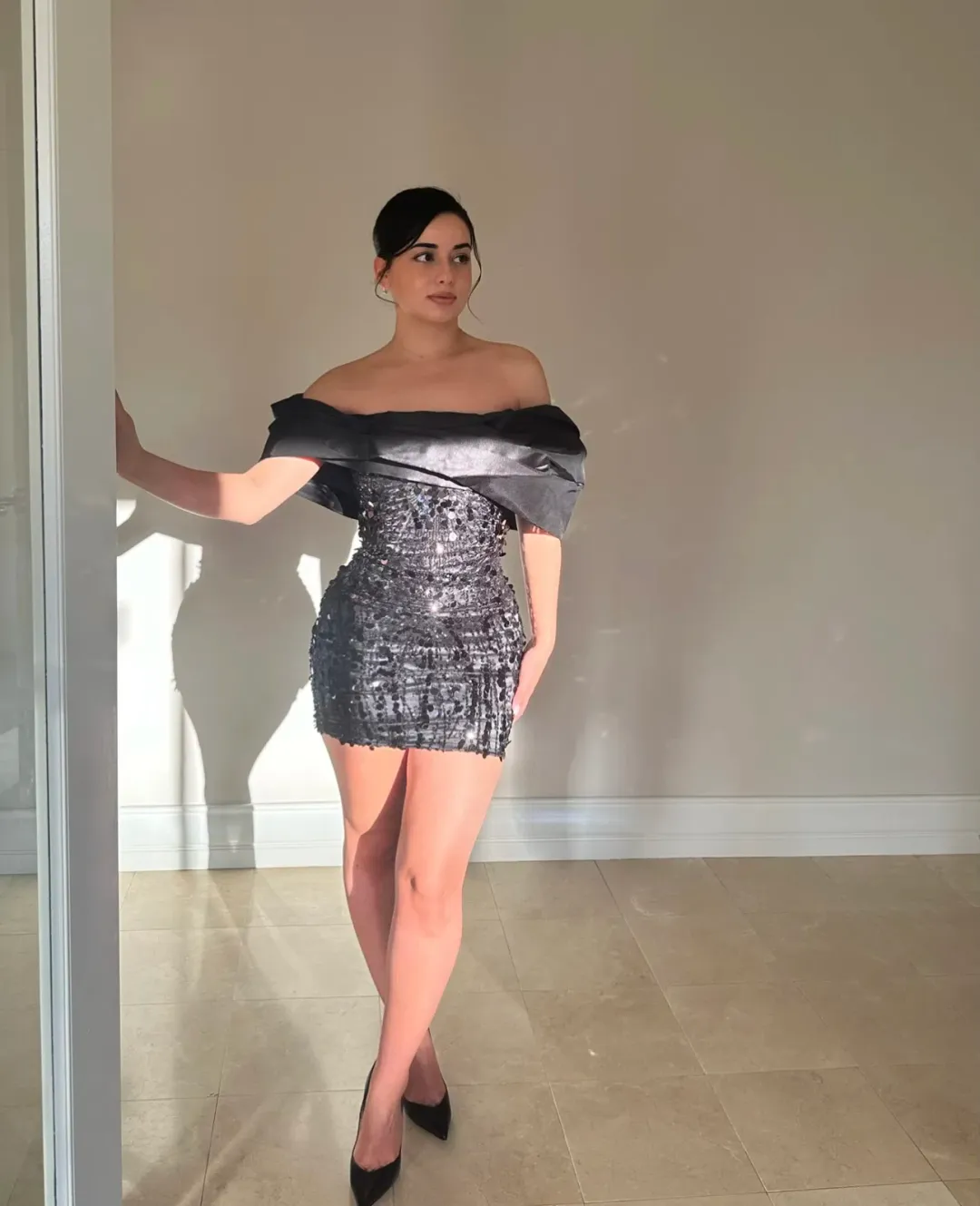 Eliya the Label Bianca Dress Black Size 6 for rent on The Volte - main image