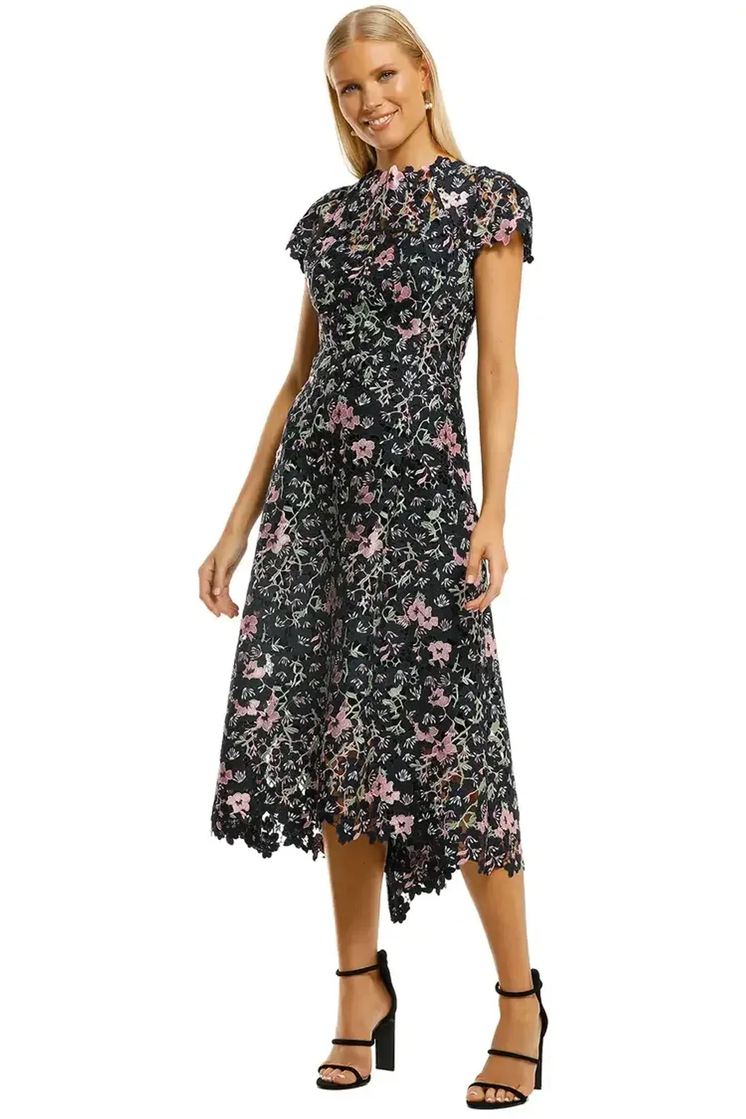 Moss and Spy Birdy Dress Floral Multi Print Size 14 for rent on The Volte - main image