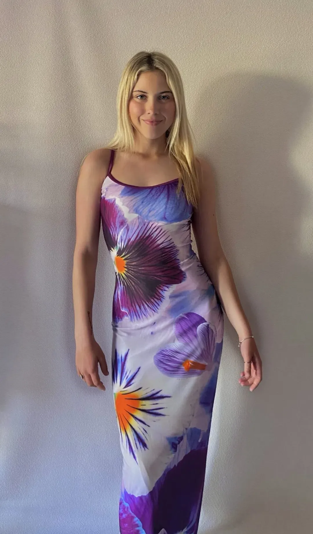 With Harper Lu Slip Dress Indigo Blossom Size 8 for rent on The Volte - main image