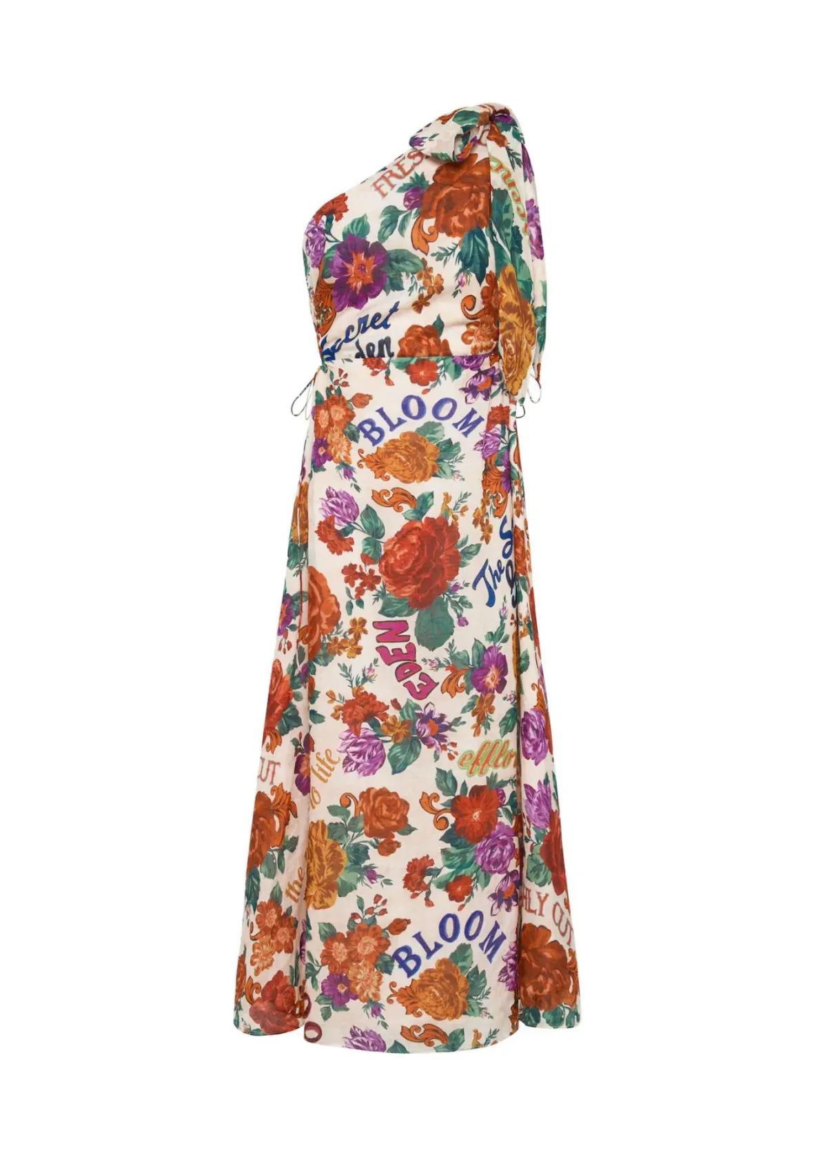 Kate Ford Palermo Tie Cut Midi Dress Floral Size 10 - Image 4