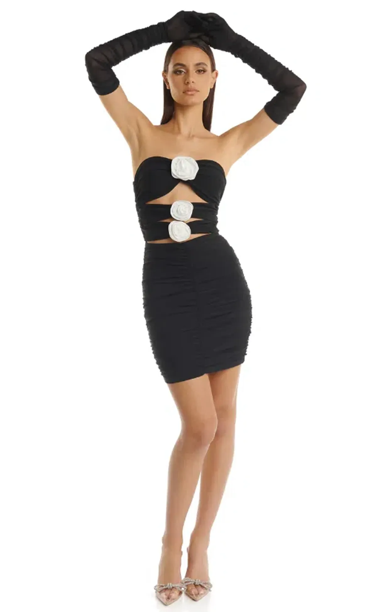 Eliya The Label Jordyn Mini Dress and Mason Gloves Black Size XS / AU 6 - Image 2