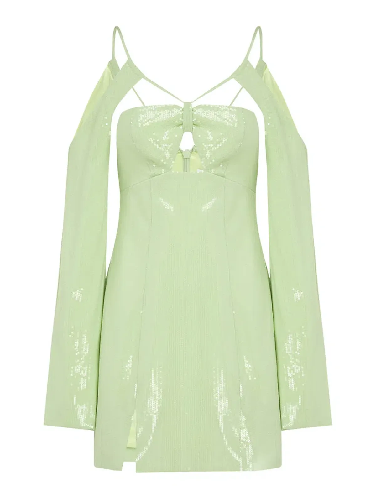 Alice McCall Night Sky Mini Dress Lime Cream Size 8 AU - Image 5