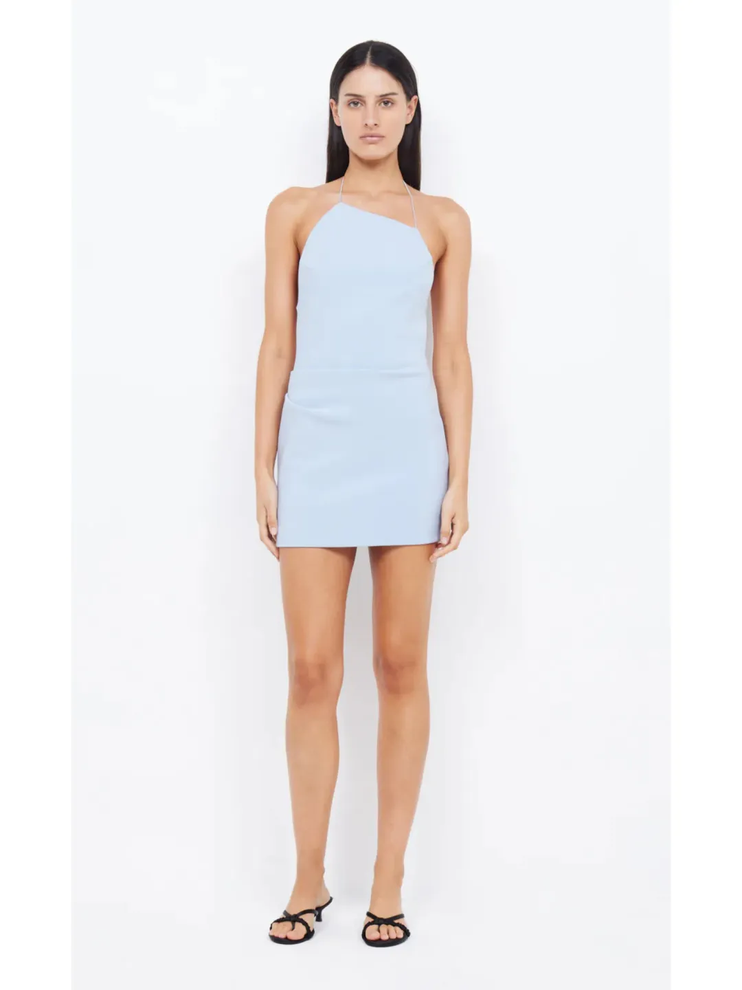 Bec & Bridge Andy Asym Mini Dress Dusty Blue Size AU 6  for rent on The Volte - main image