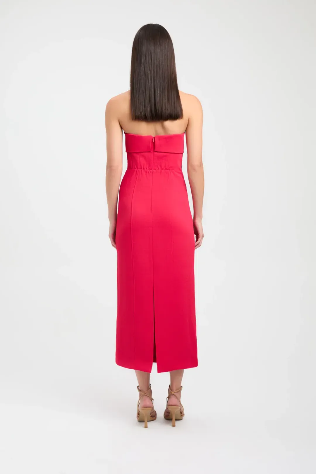 Kookai Red Strapless Dress Cherry Red Size 4 for rent on The Volte - main image