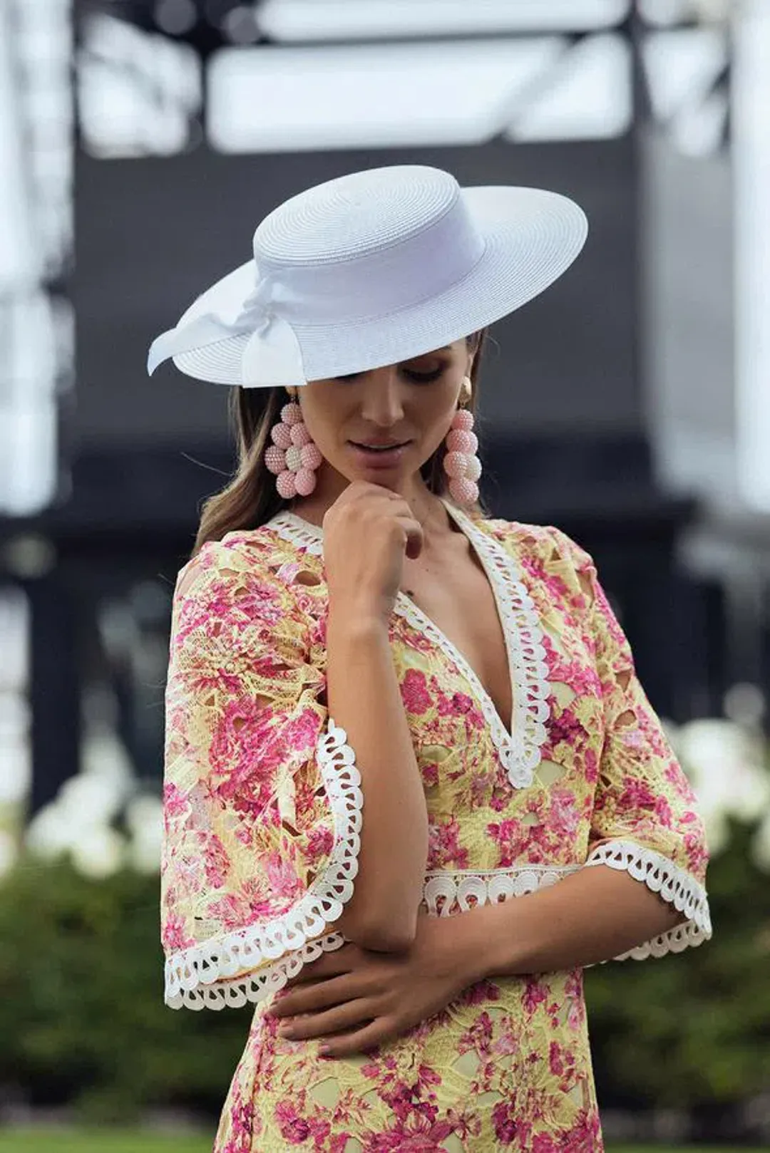 Talulah Vienna Midi Lace Dress Floral Size S/ AU 8  for rent on The Volte - main image