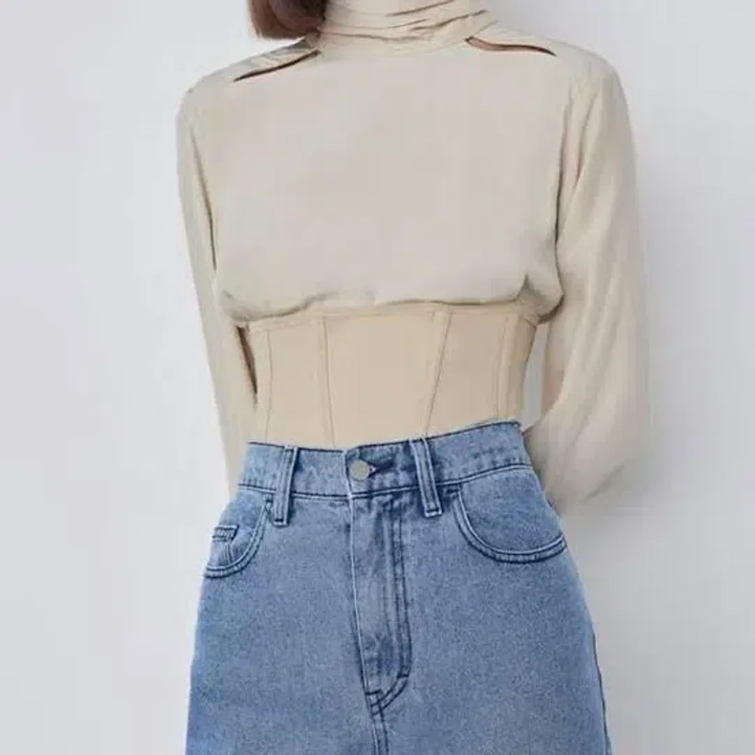 Viktoria and Woods Sistine Corset in Nude/Tan Size 4 for rent on The Volte - main image