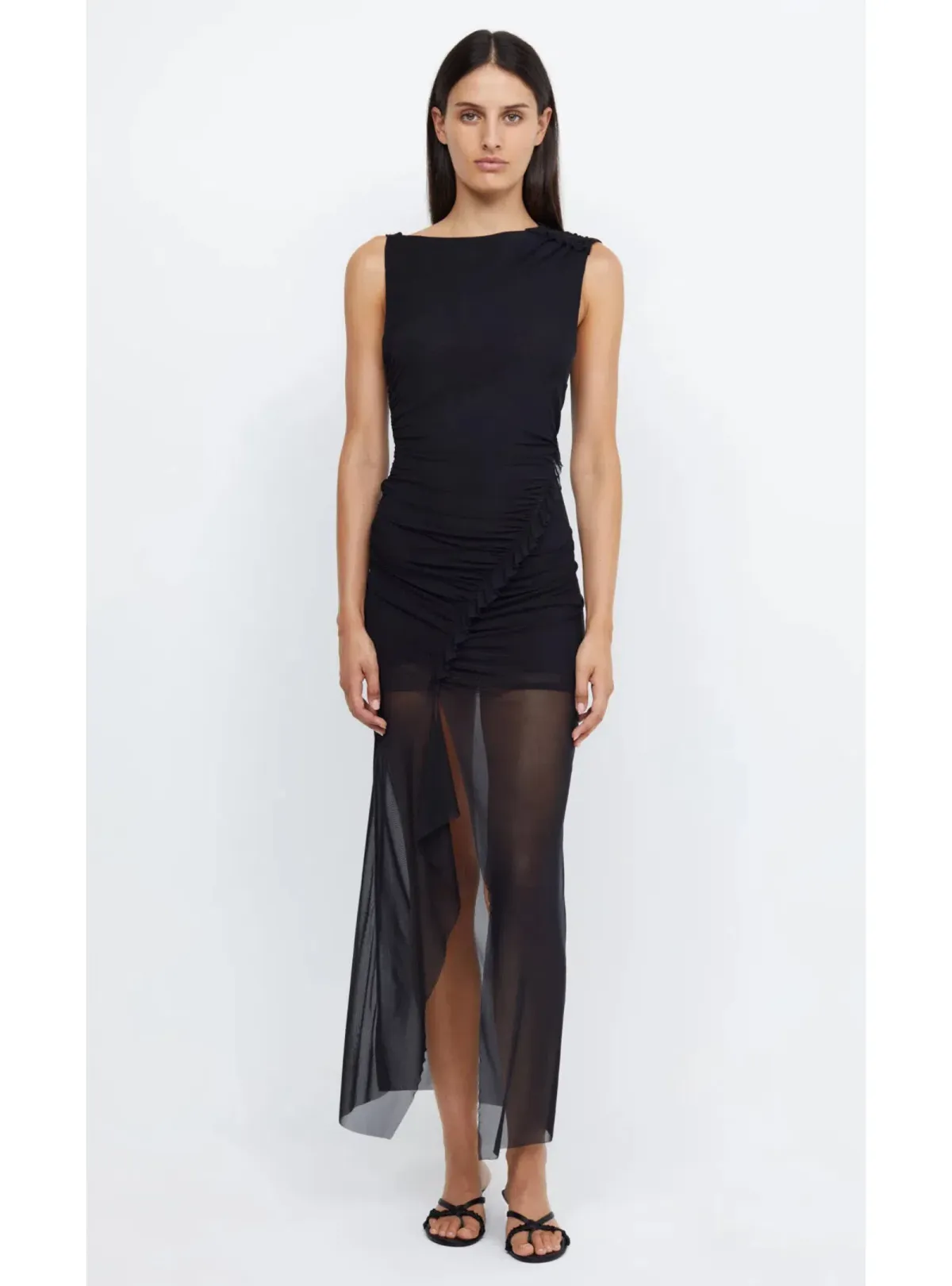 Bec & Bridge - The Julien Asym Maxi Dress Black - Size AU 6  - Image 1