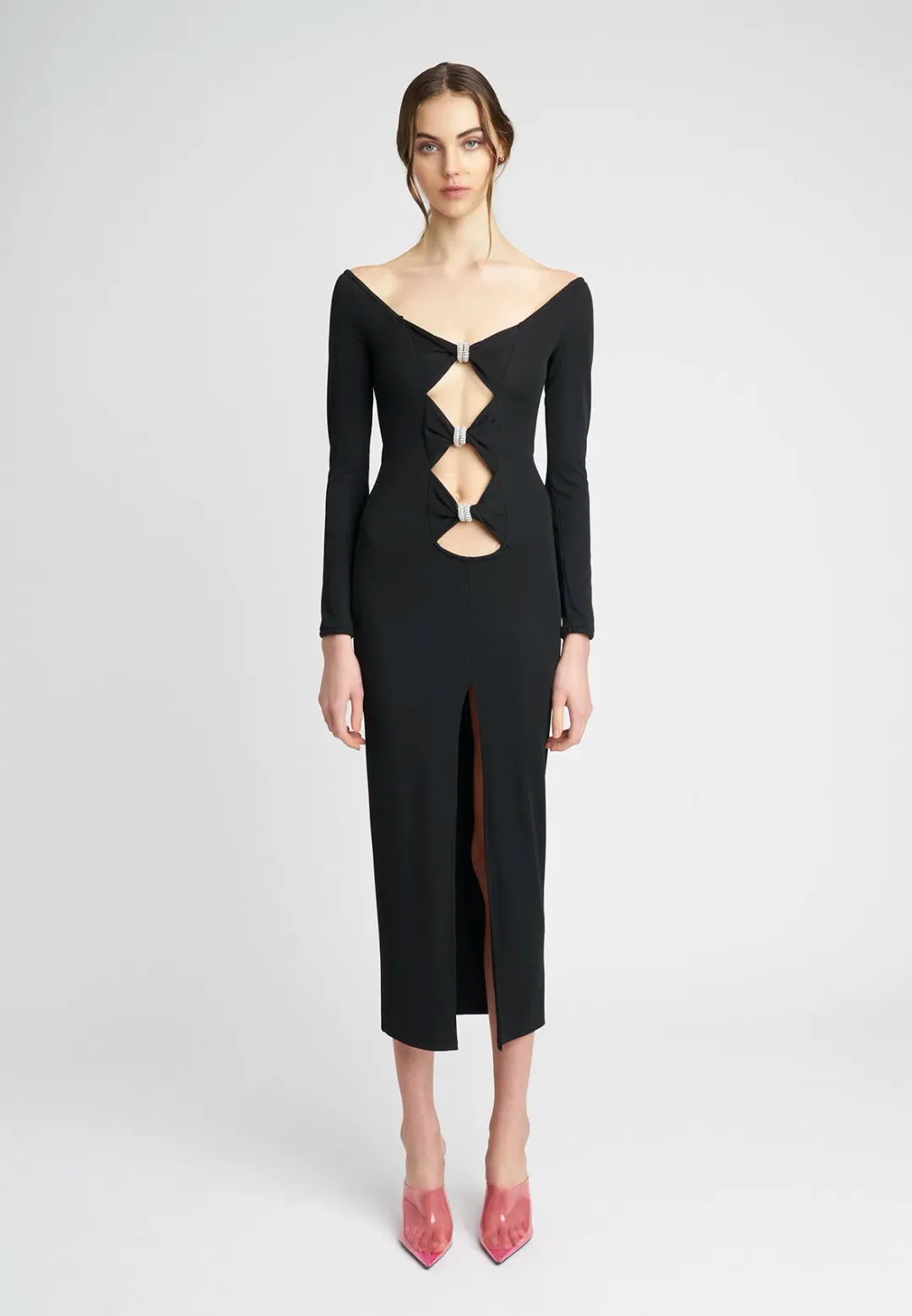 Nicola Finetti Romina Dress Black Size 10 for rent on The Volte - main image