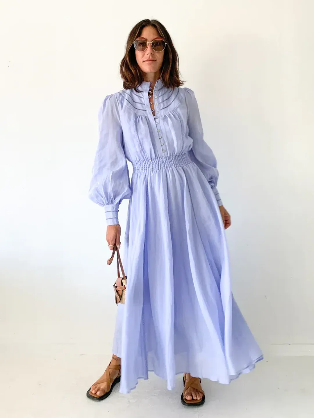 Alemais Felicia Midi Dress Blue Size 10 for rent on The Volte - main image