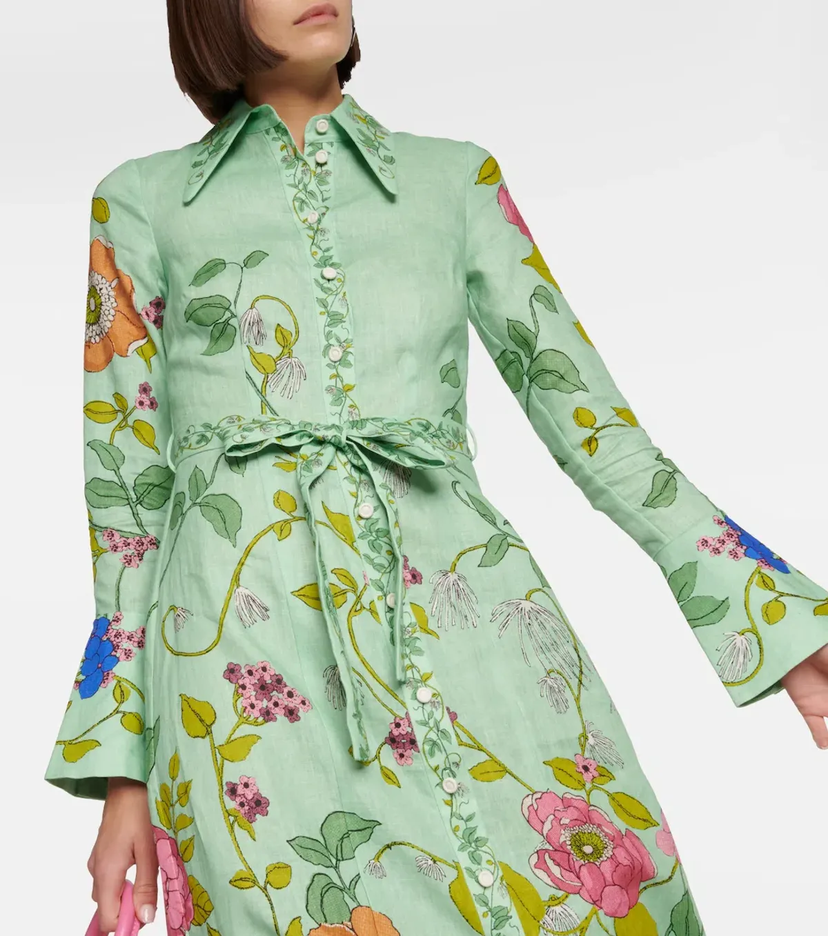 Alemais Olivia Midi Shirtdress Floral Size 10 - Image 2