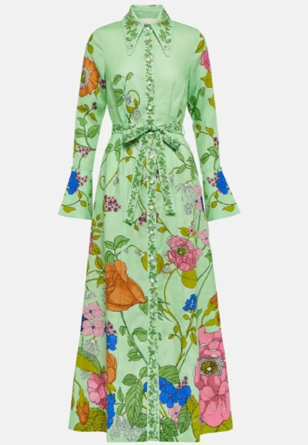 Alemais Olivia Midi Shirtdress Floral Size 10 for rent on The Volte - main image