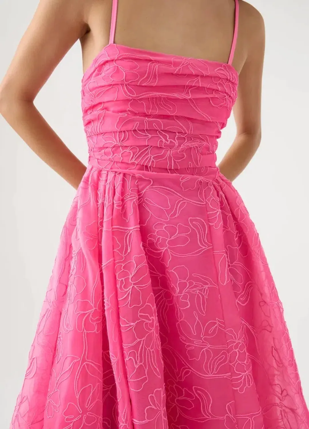 Aje Evangeline Cornelli Maxi Dress Protea Pink Size 10 for rent on The Volte - main image