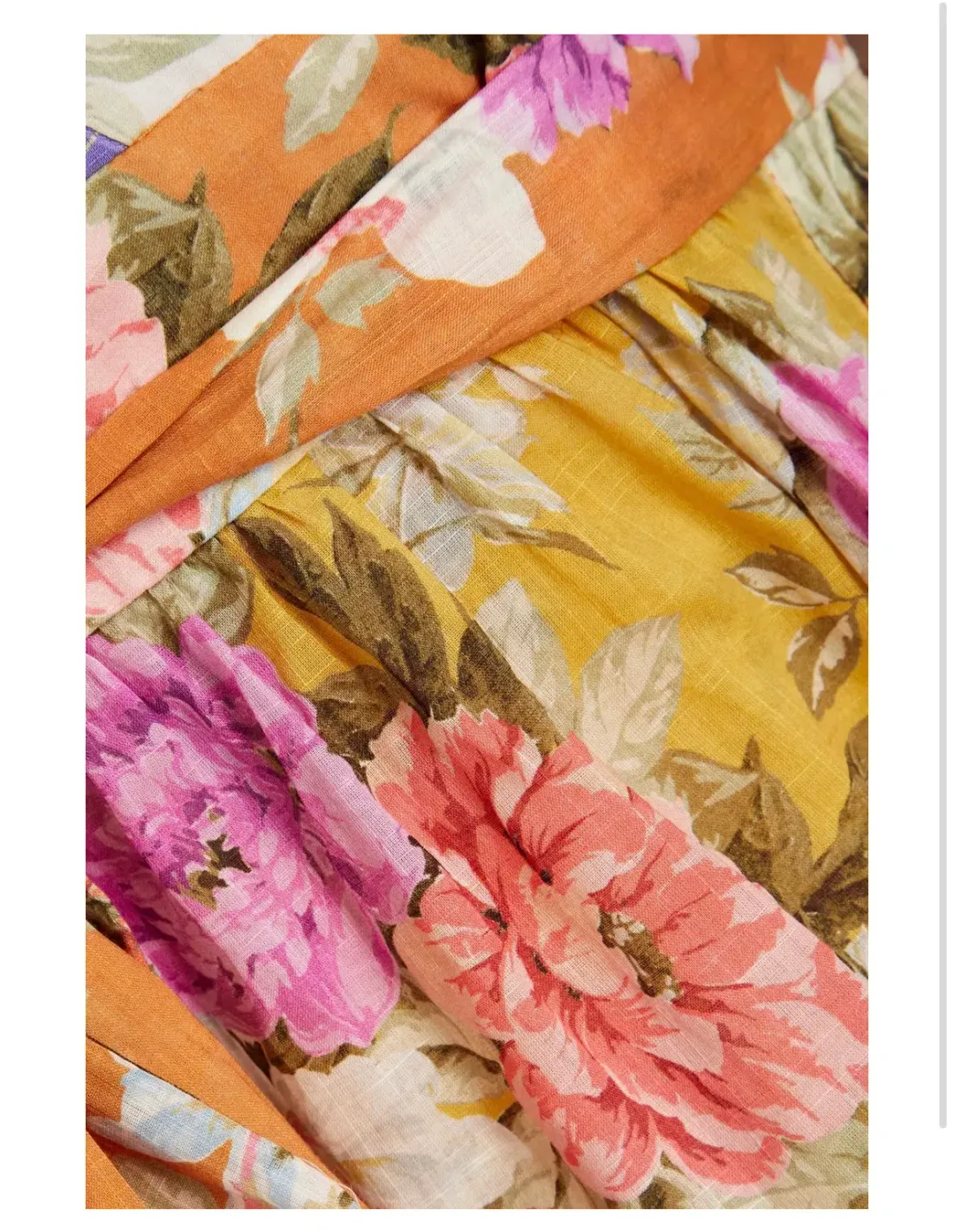 Zimmermann Pattie Wrap Mini Dress Floral Size 3/ Au 14 for rent on The Volte - main image