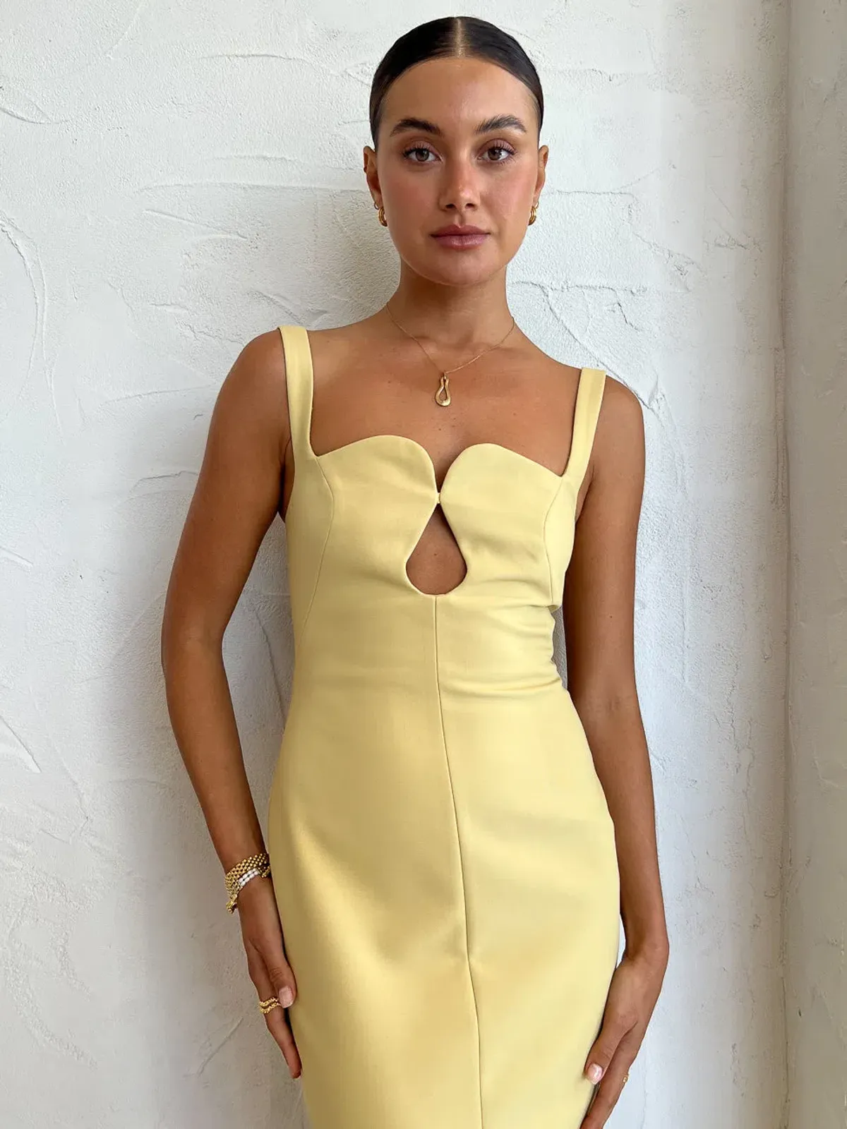 Camilla and Marc Brixton Midi Dress Yellow Size 8 - Image 4