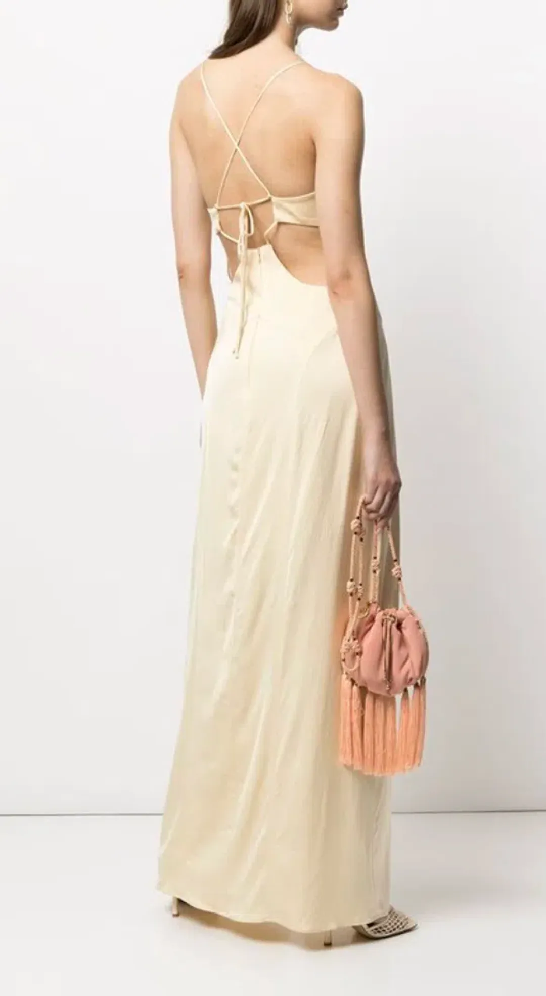 Manning Cartell Sleeveless Maxi Dress Champagne Yellow Size 6 for rent on The Volte - main image