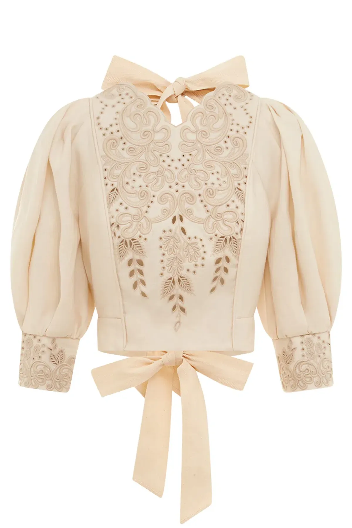 Alemais Violeta Tie Back Top Cream Size 6 - Image 6