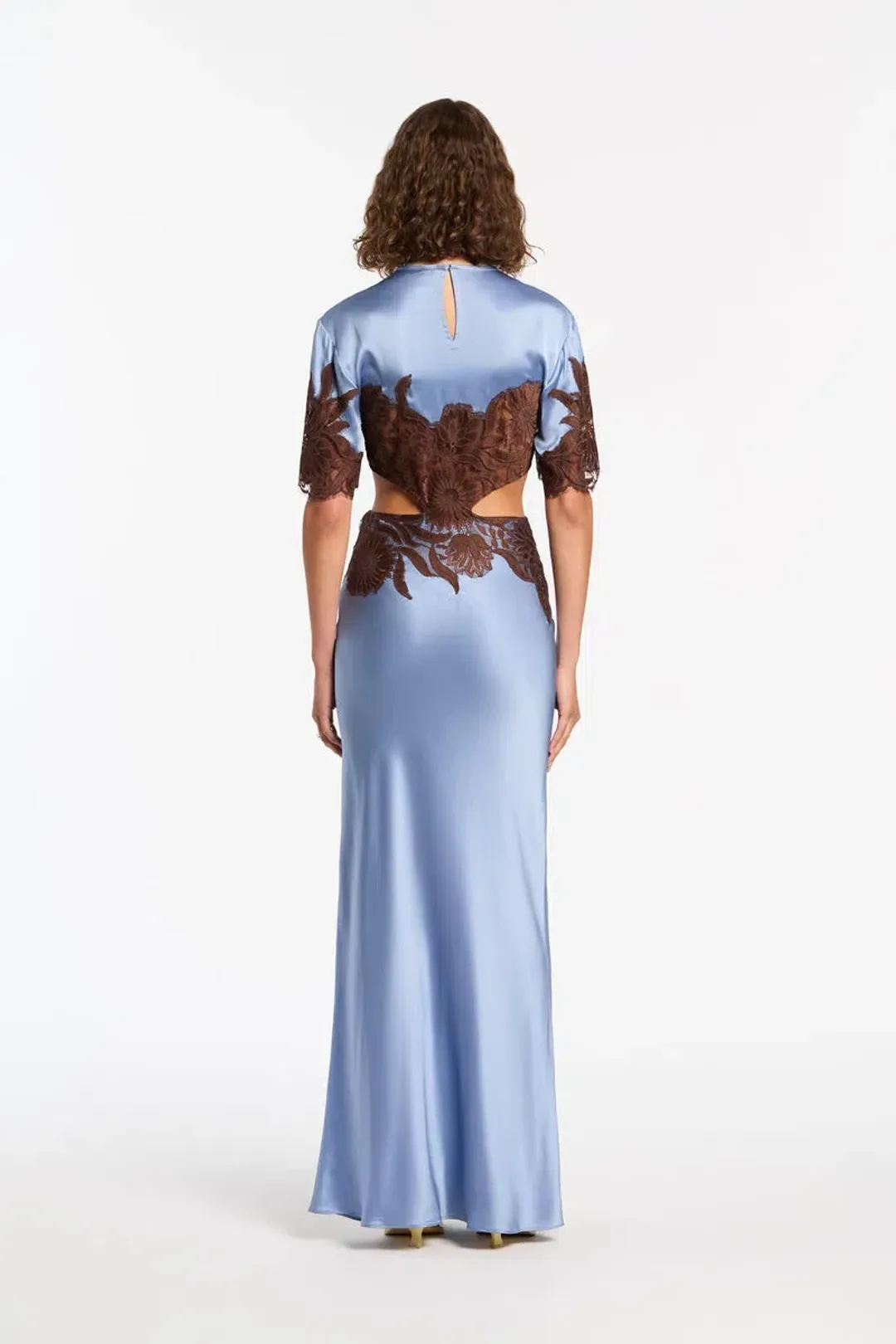 Sir the Label Danseurs Lace Cut Out Gown Blue Size 1/AU 10 for rent on The Volte - main image