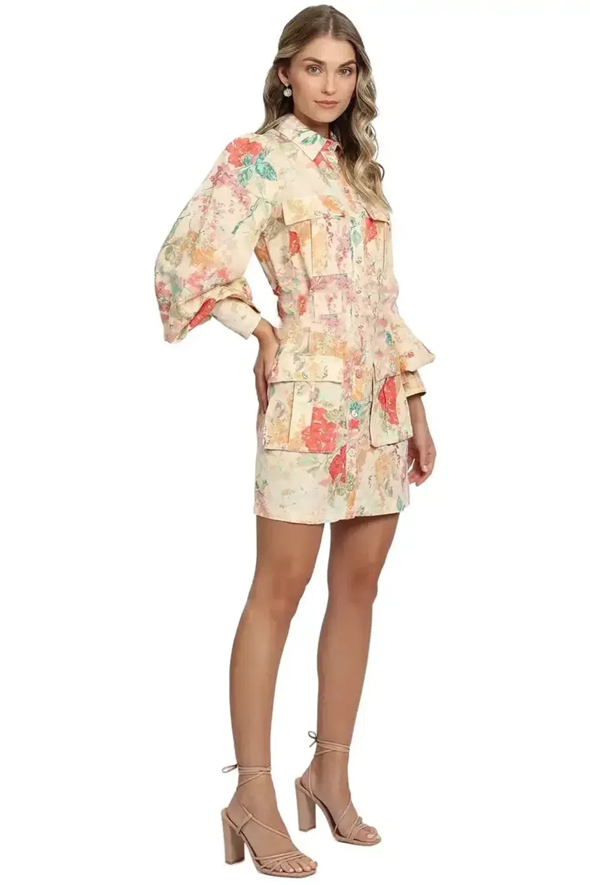 Significant Other Odessa Dress Picnic Peonies Multi Print Size 8 - Image 2