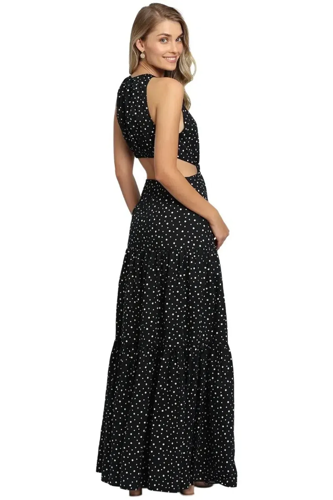 Significant Other Poppy Dress Black Cream Polka Black and White Print Size 8 for rent on The Volte - main image