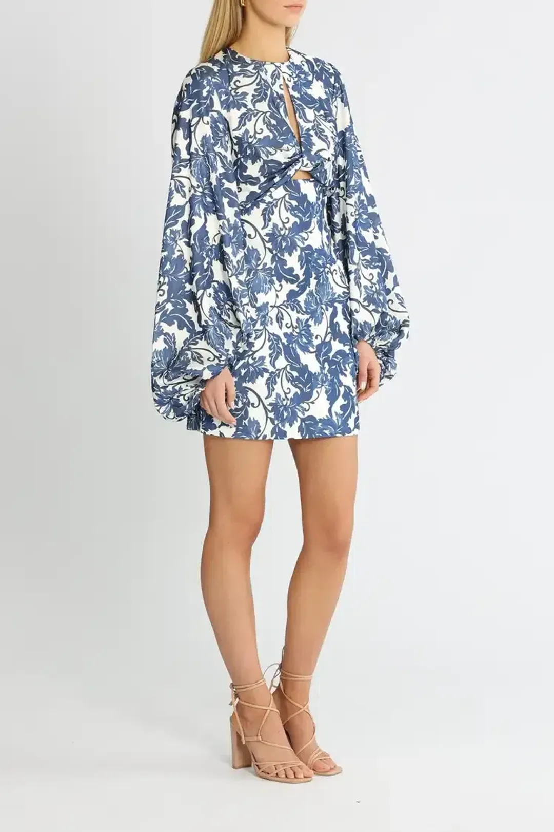 Significant Other Holly Mini Dress Blue Print Size 16 for rent on The Volte - main image