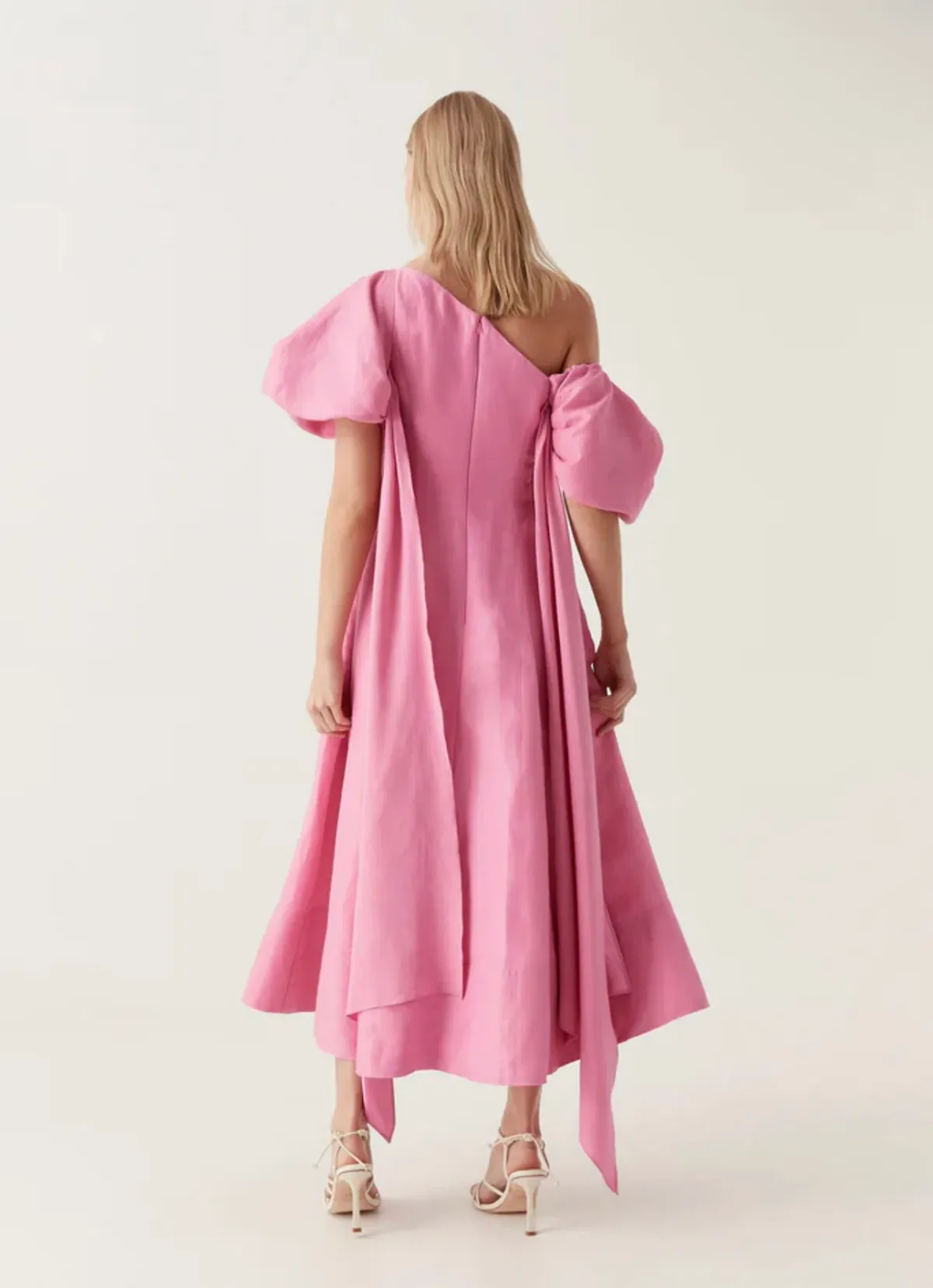 Aje Arista Tulip Sleeve Midi Dress pink Size 14 - Image 3