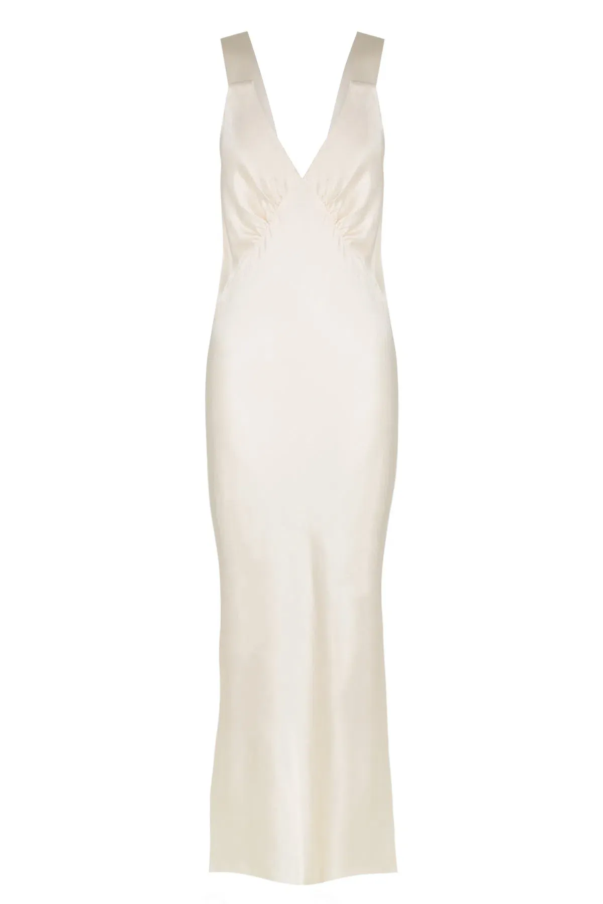 Shona Joy La Lune Plunged Midi Dress Cream Size 10 - Image 3