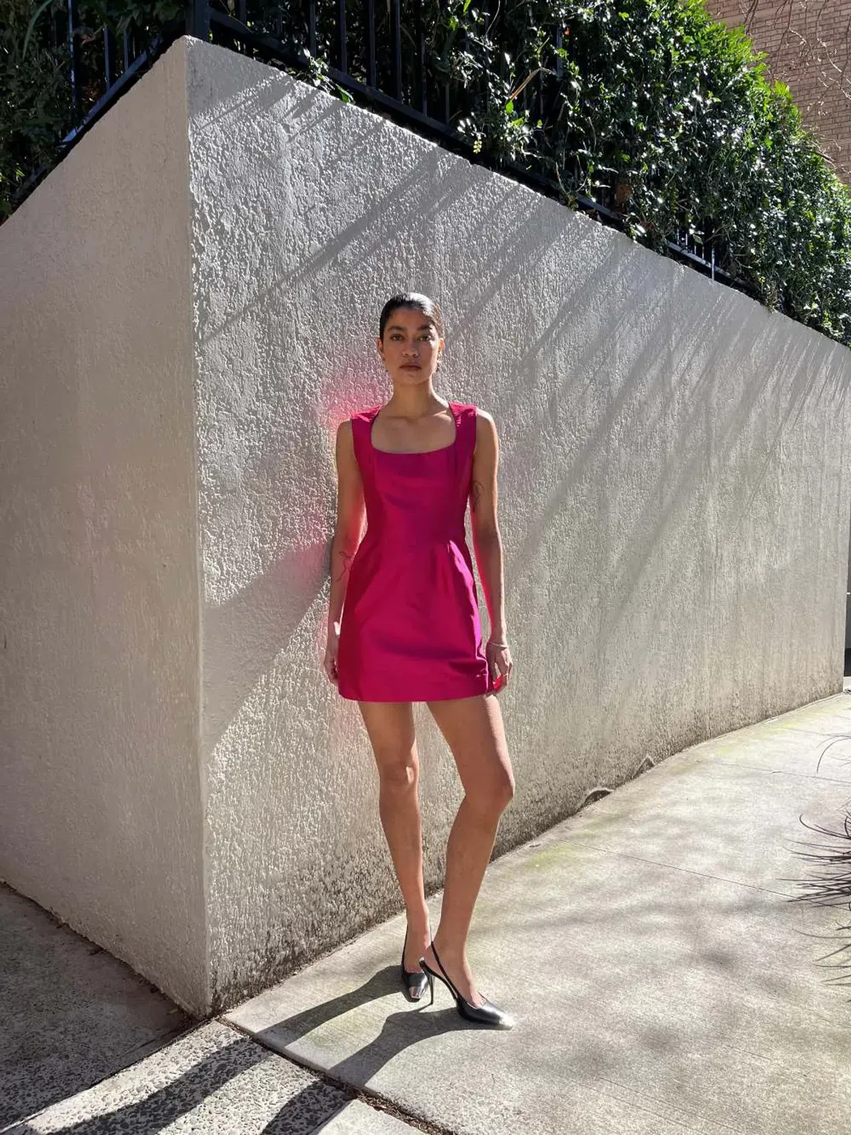 Van Der Kooij Ina Mini Dress Hot Pink Size 6 - Image 1