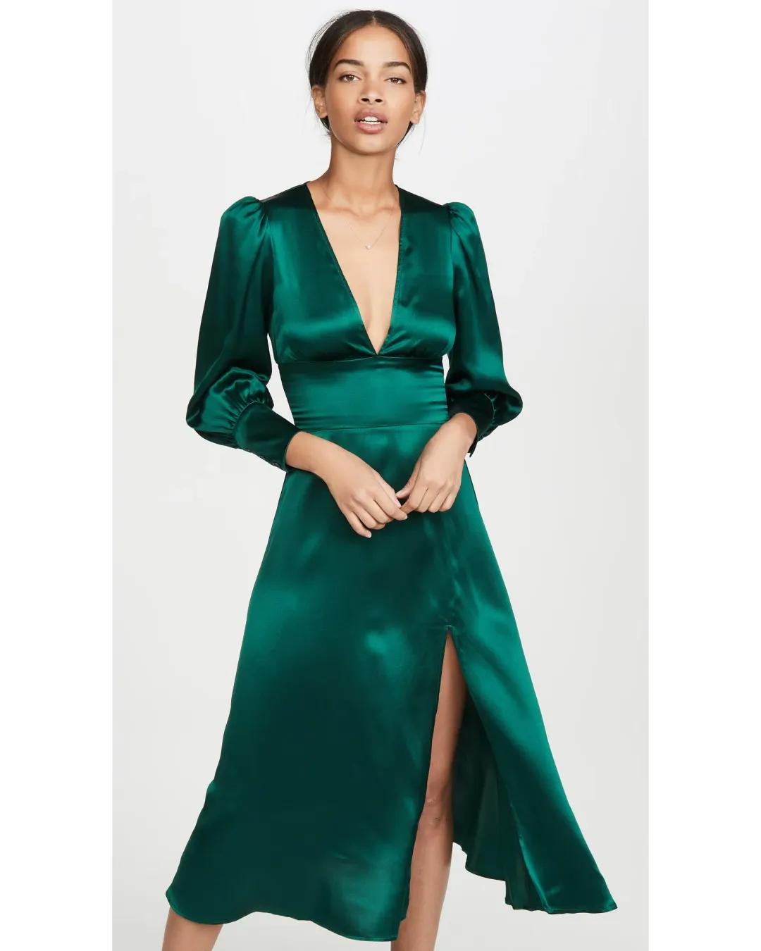 Reformation Keats Dress Emerald  Size AU 10  for rent on The Volte - main image