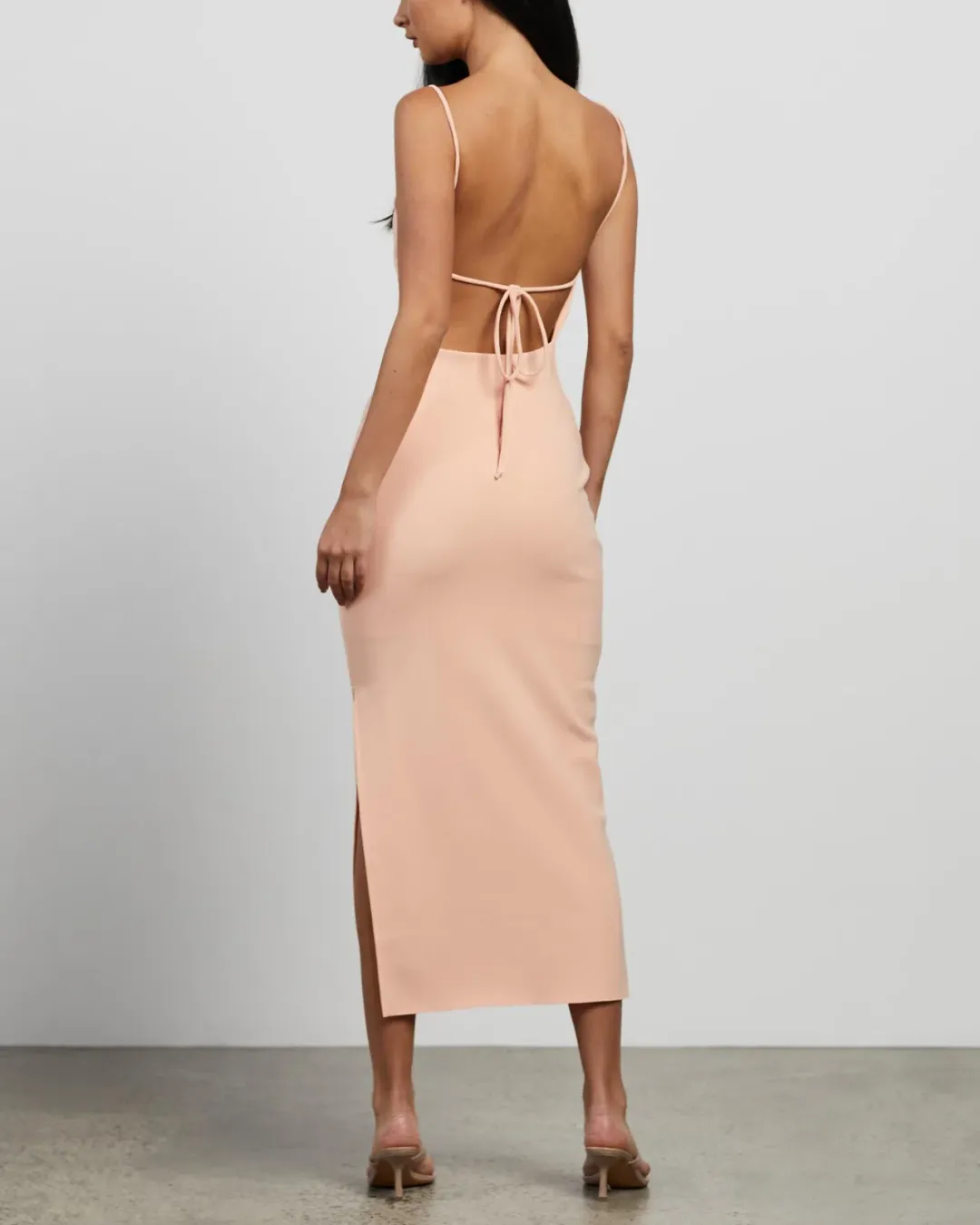 Bec & Bridge Maddison Midi Dress Peach Size 8 for rent on The Volte - main image