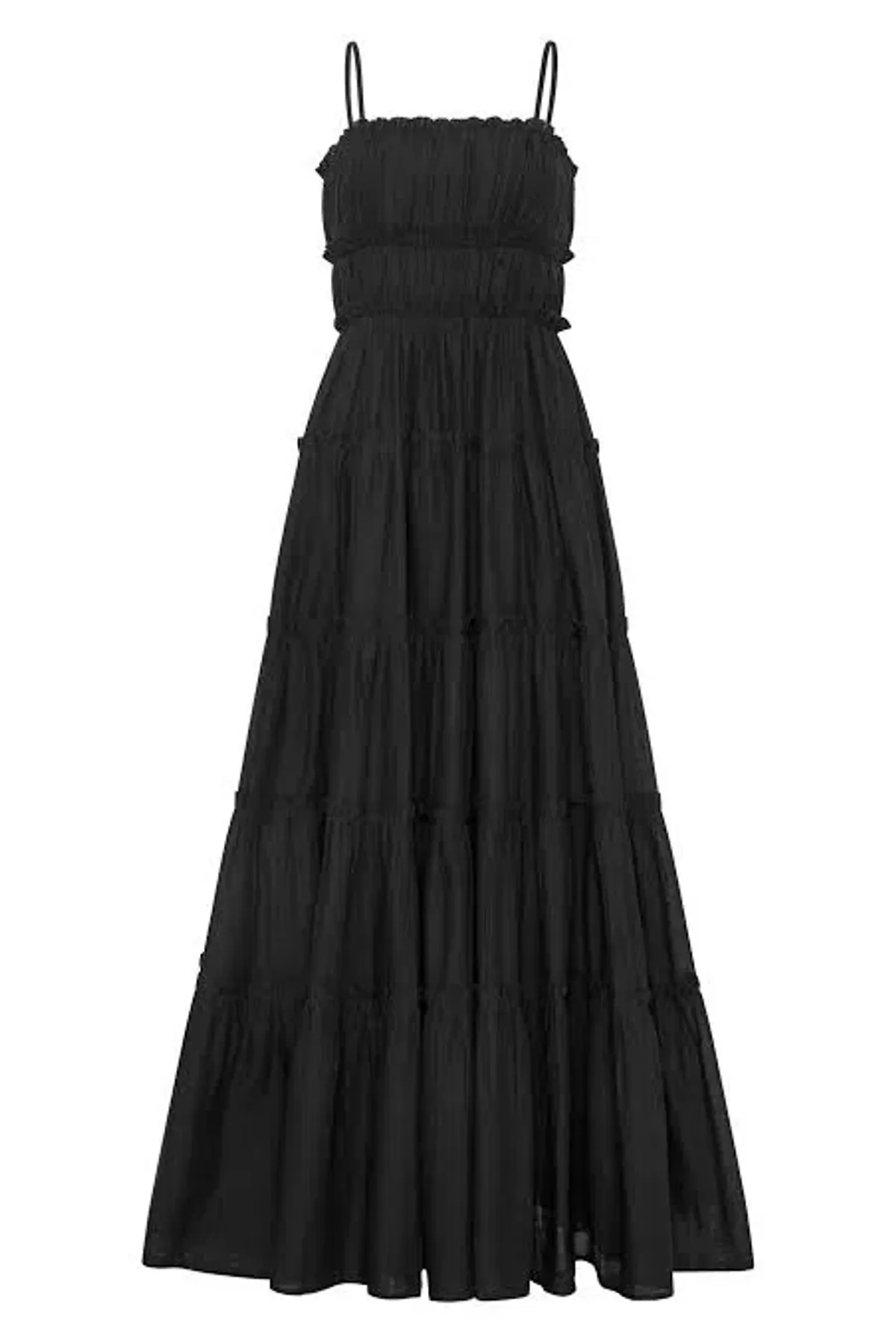 Aje Luna Tiered Maxi Dress Black Size 6 - Image 5