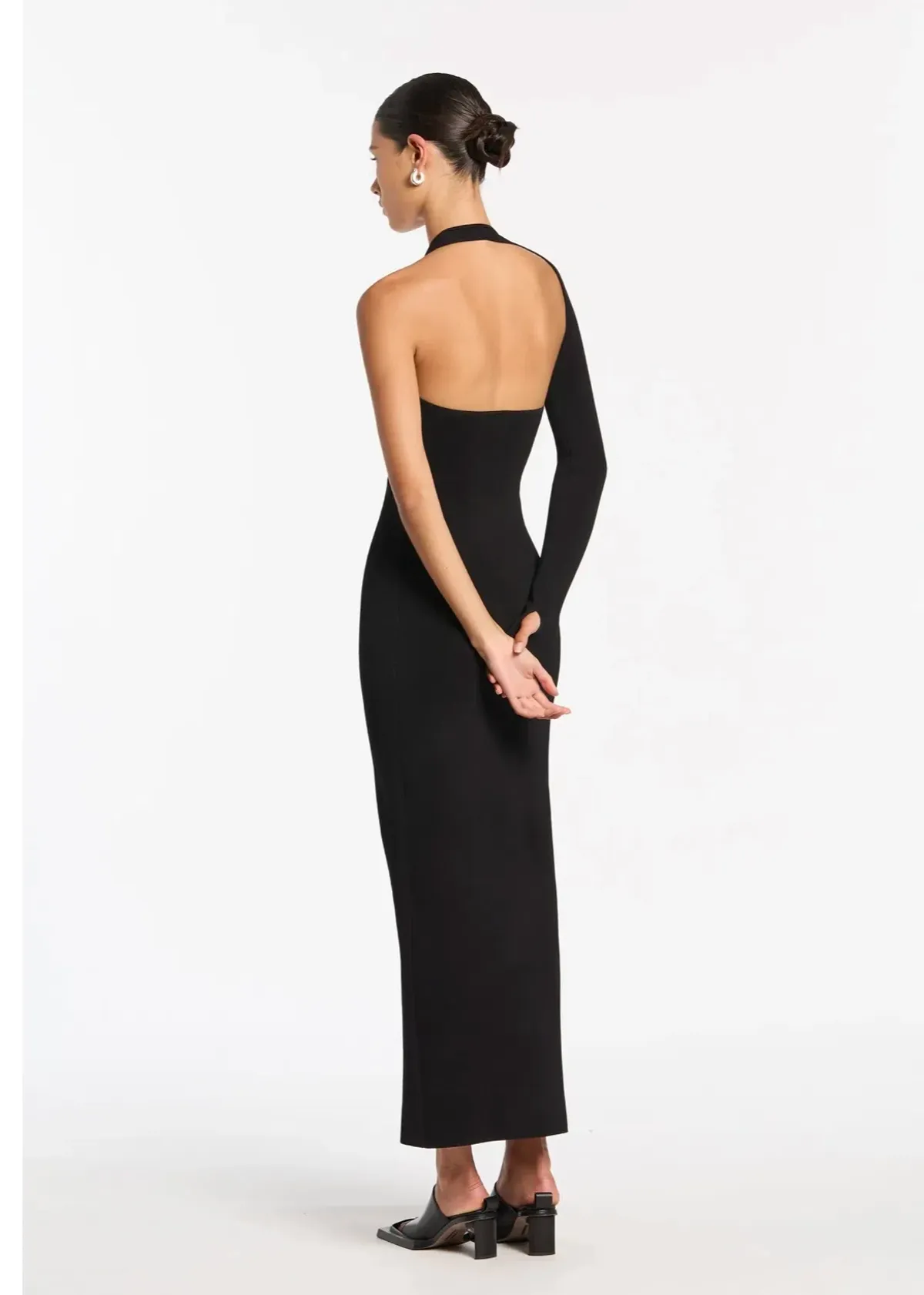 Sir the Label Manifesto Sleeve Midi Dress Black Size 10 - Image 3