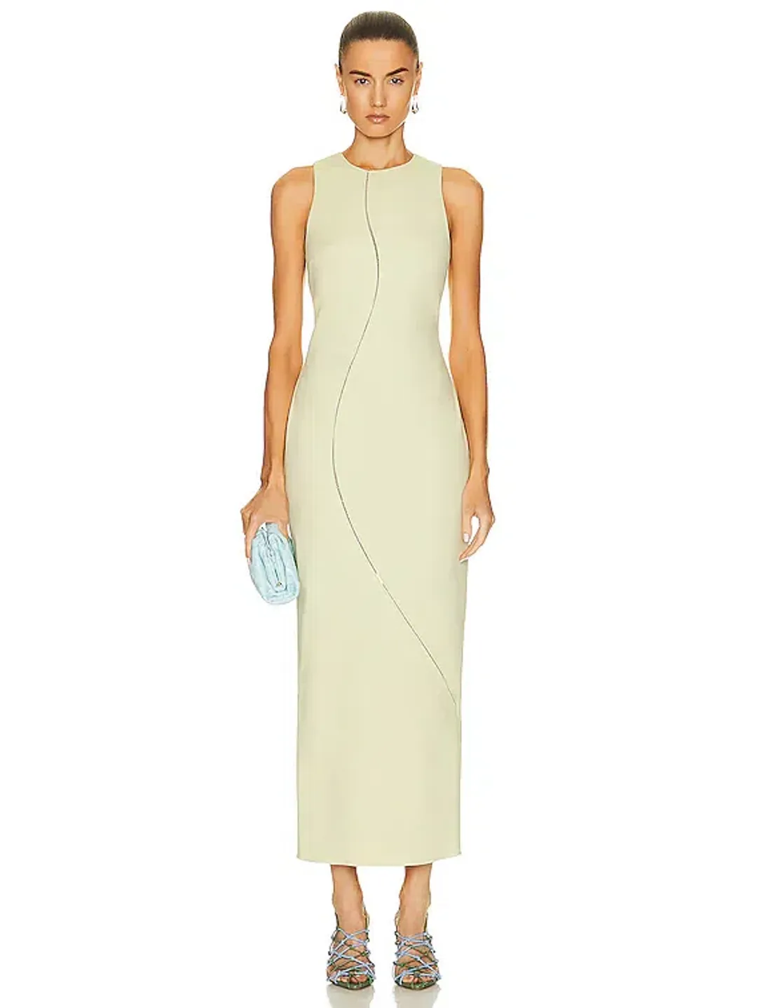 Sir The Label Esther Midi Dress in Pistachio Size 1 / 8 AU  for rent on The Volte - main image