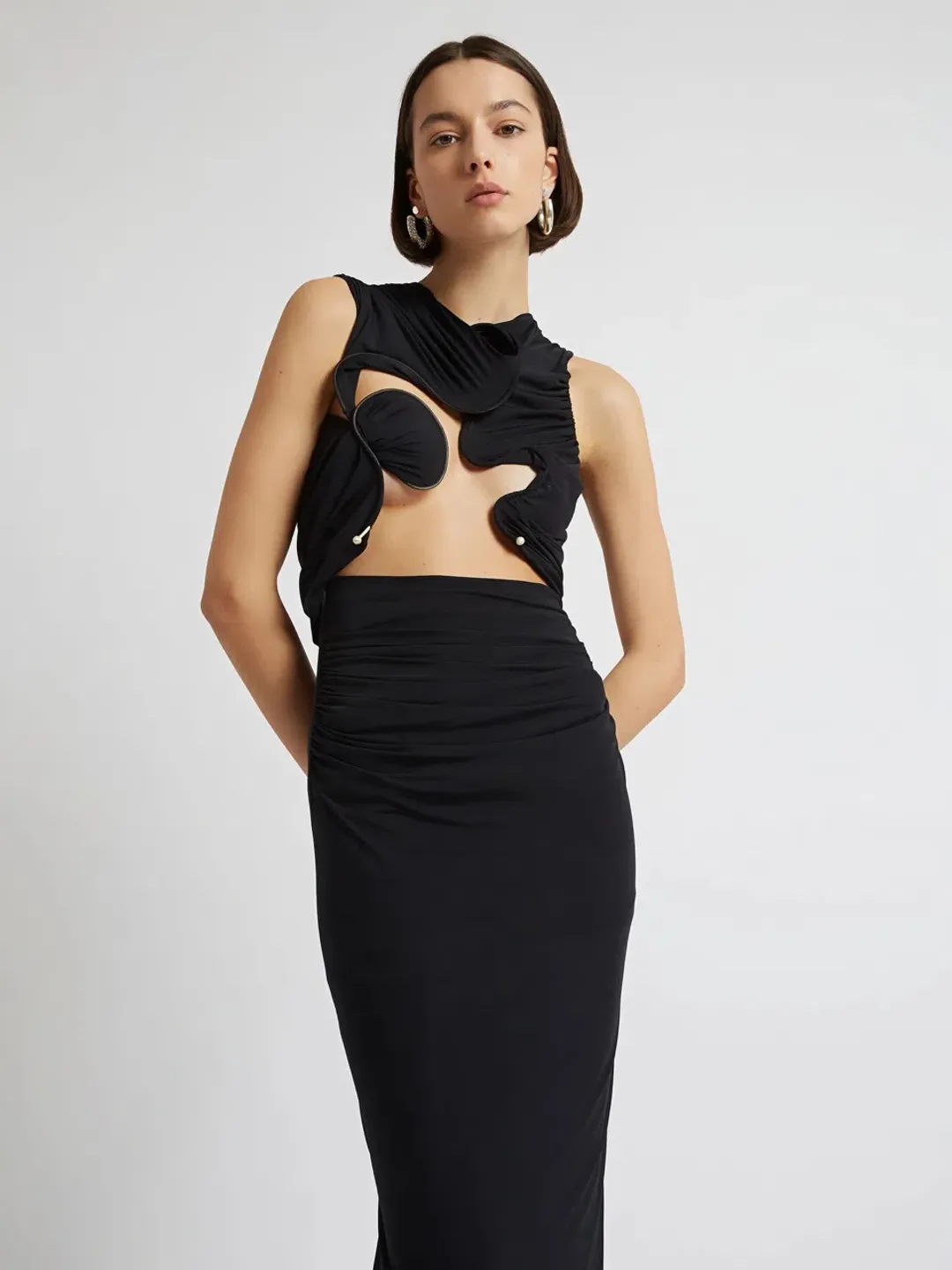Christopher Esber Venus Tank Dress Black Size 6 for rent on The Volte - main image