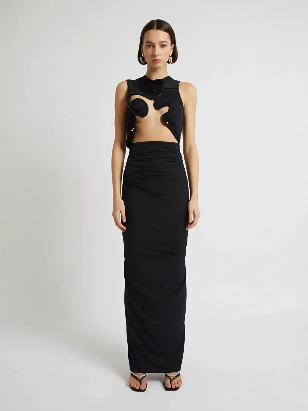 Christopher Esber Venus Tank Dress Black Size 6 for rent on The Volte - main image