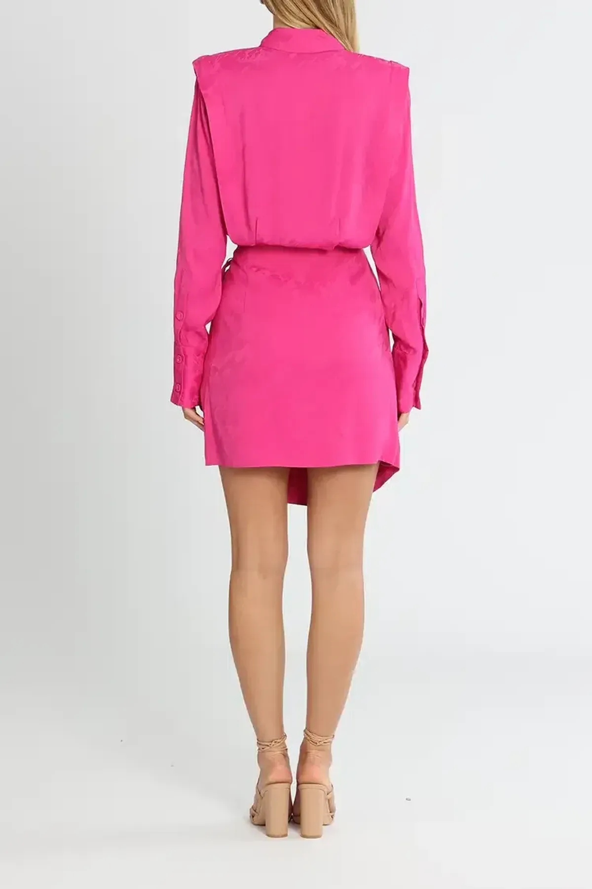 Rebecca Vallance Theresa Shirt Dress Fuschia Pink Size 12 - Image 2