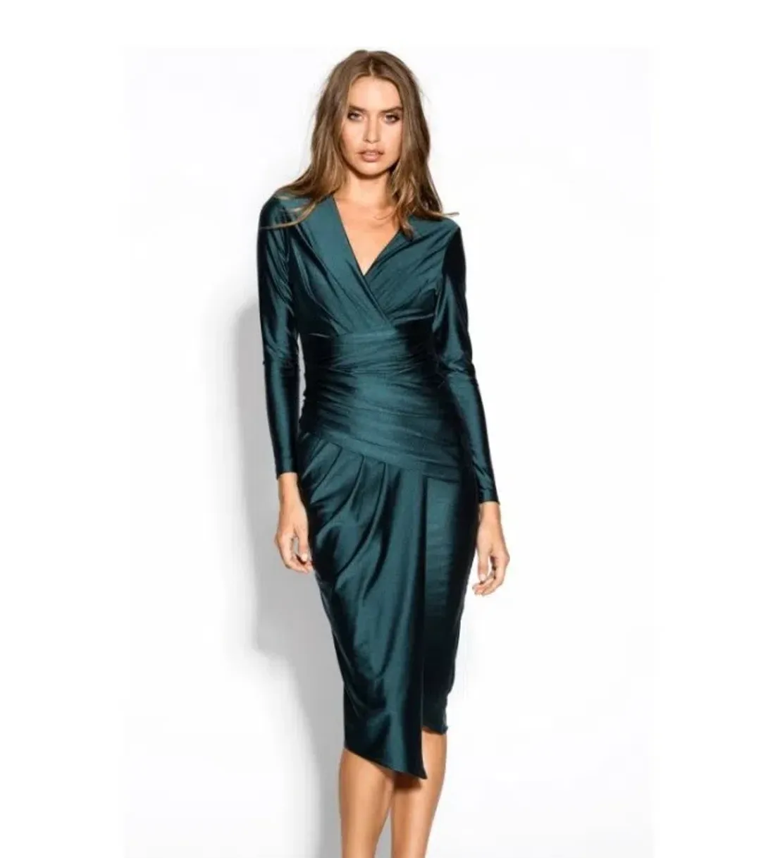 Sheike Matrix Dress Teal Size 12 for rent on The Volte - main image