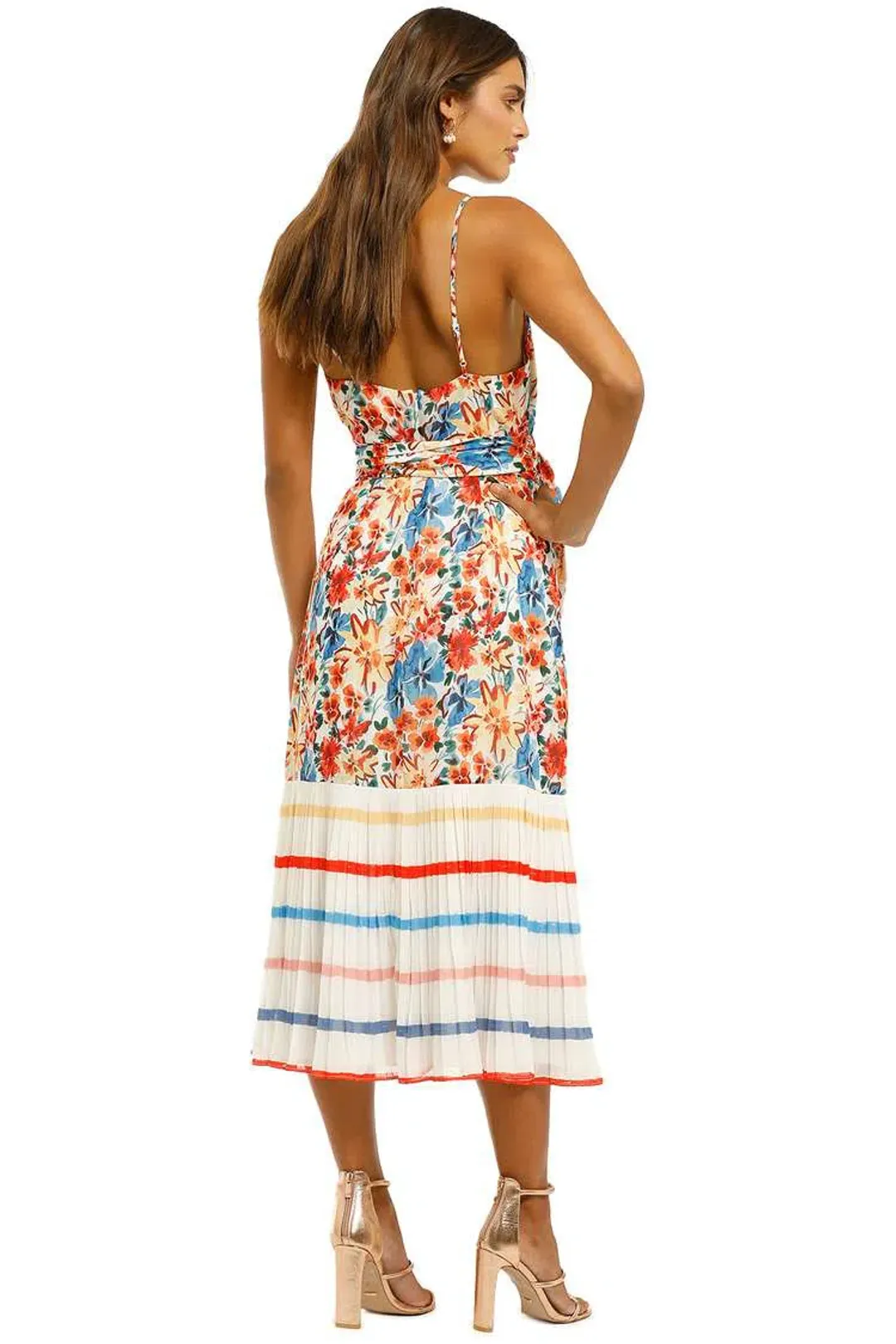 Talulah Merengue Midi Dress Tropicana Floral Multi Print Size 8 for rent on The Volte - main image