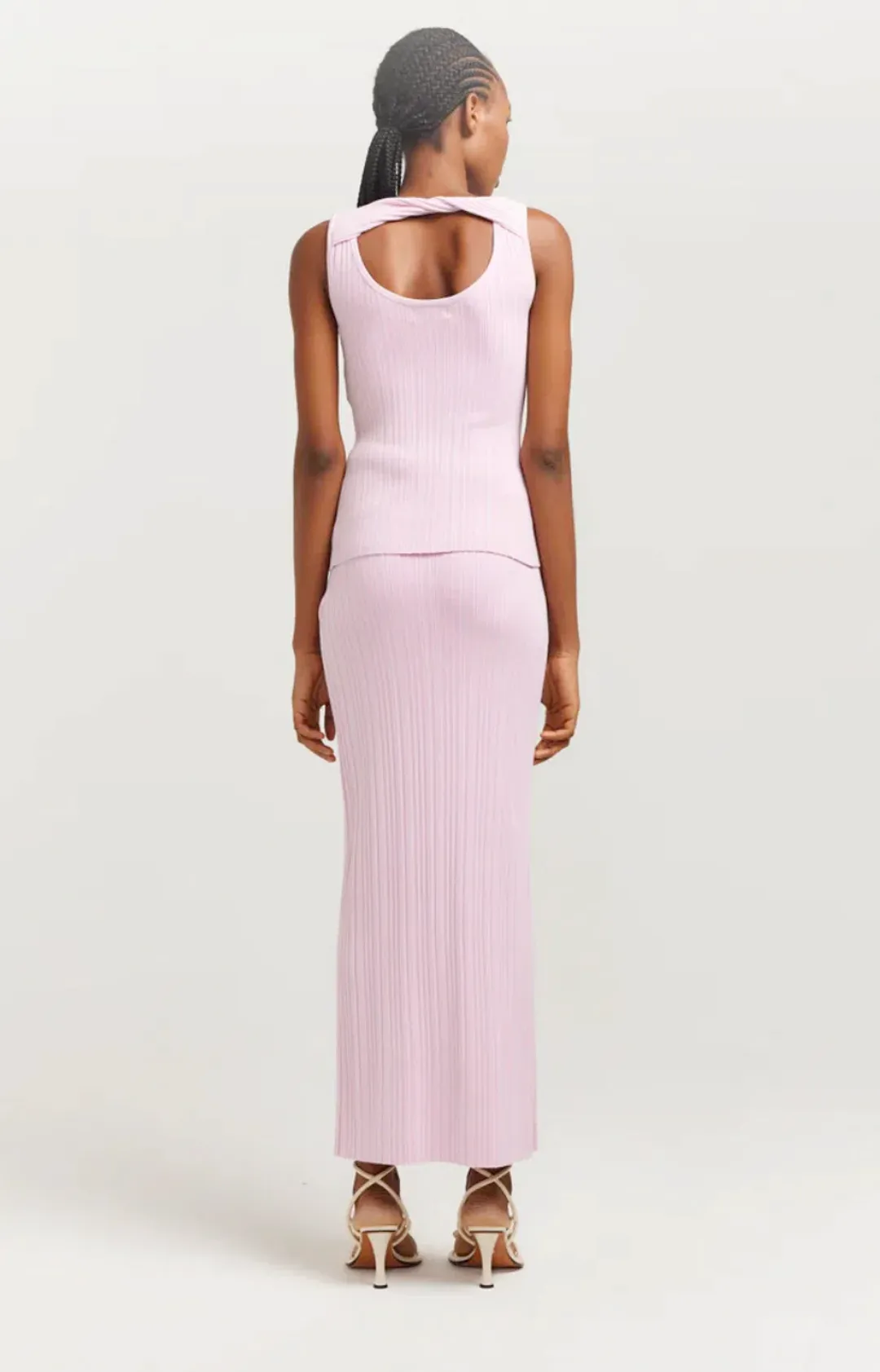 Henne Romee Knit Set Musk Pink Size 10 for rent on The Volte - main image