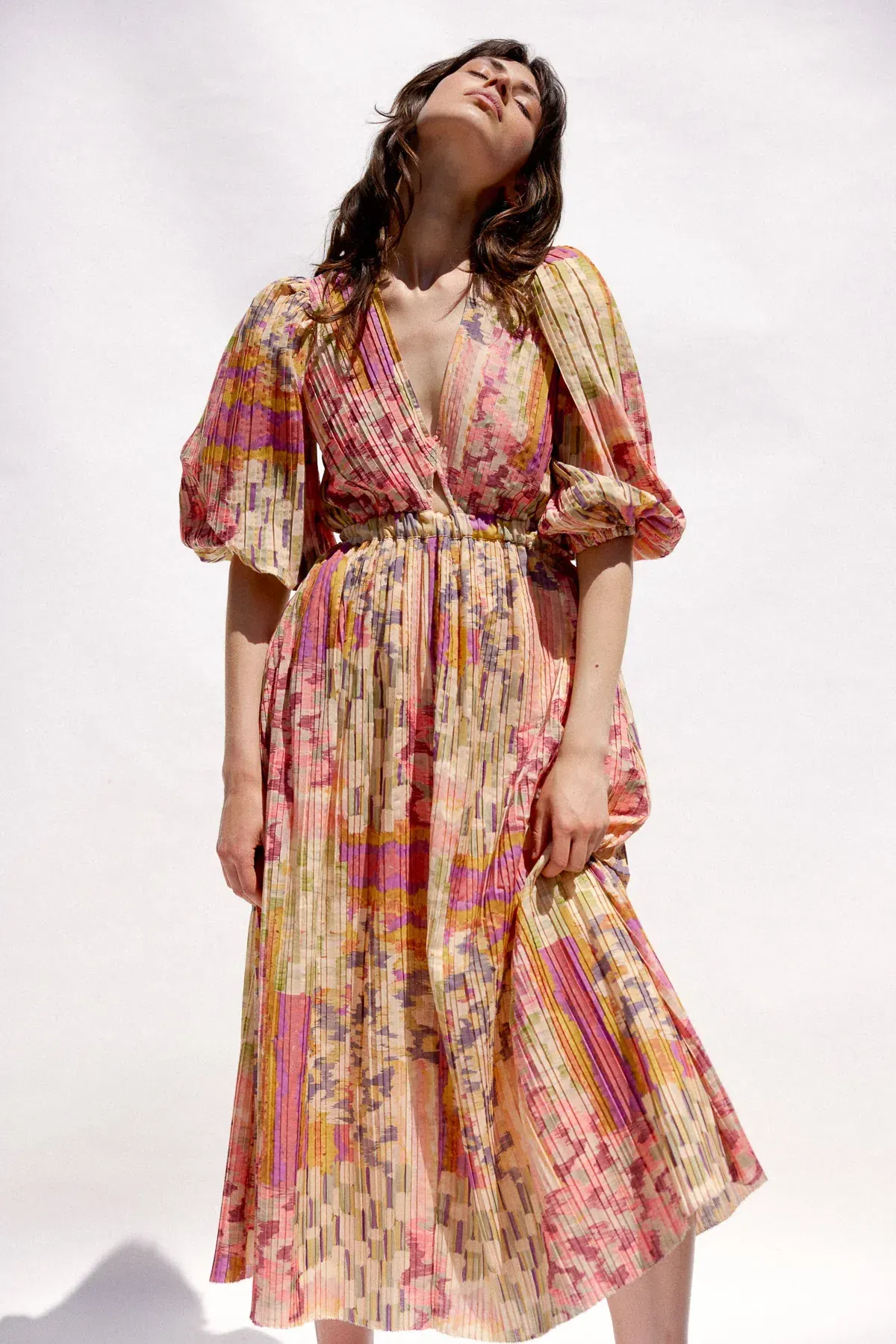 Kinney Electra Dress in Painterly Patchwork Multi Size XS/AU 8 - Image 2