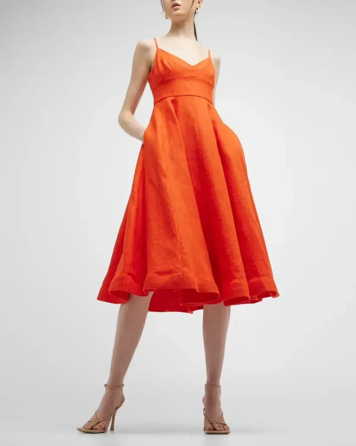 Zimmermann Wonderland Picnic Midi Dress Red Size 1 / AU 10 - Image 2